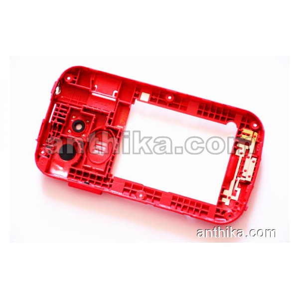 Samsung S3350 Chat 335 Kasa Original Middle Cover Red New Condition
