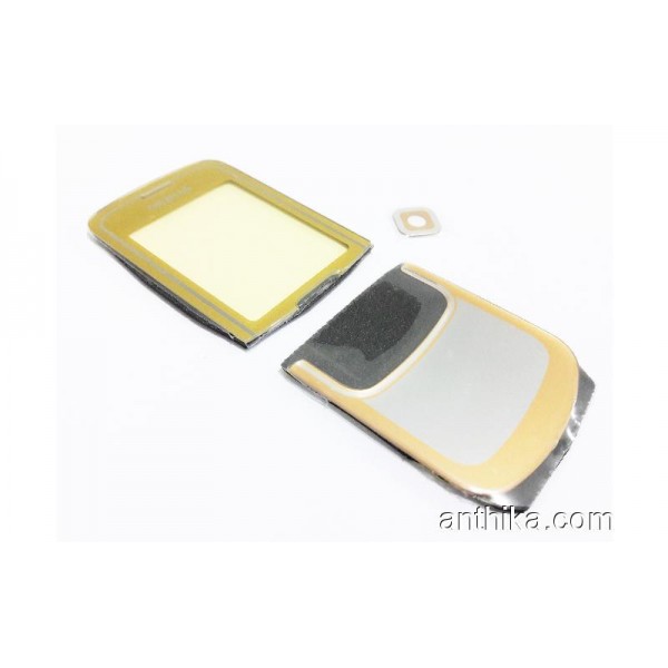 Nokia 8600 Luna Gold Lens Yedek Parça Set Orjinal...