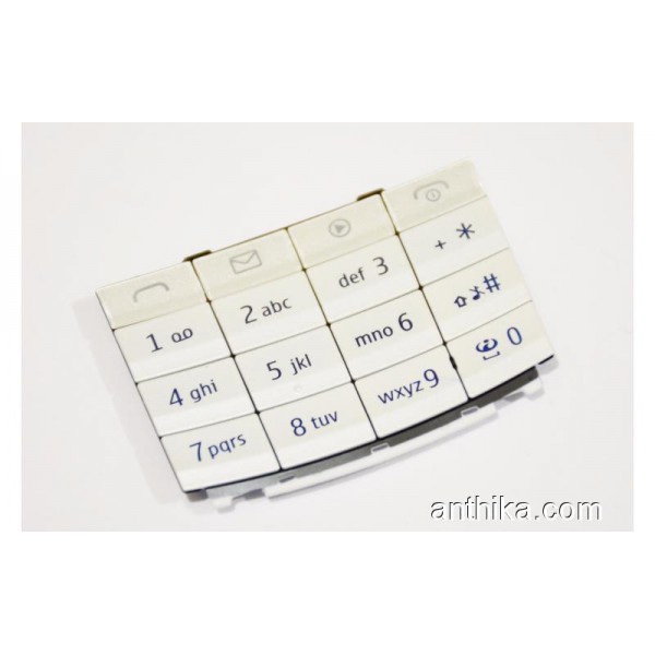 Nokia X3-02  Tuş Orjinal Keypad White New