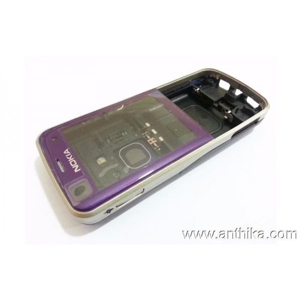 Nokia 6220 Classic Kasa Kapak Purple Housing-No 1
