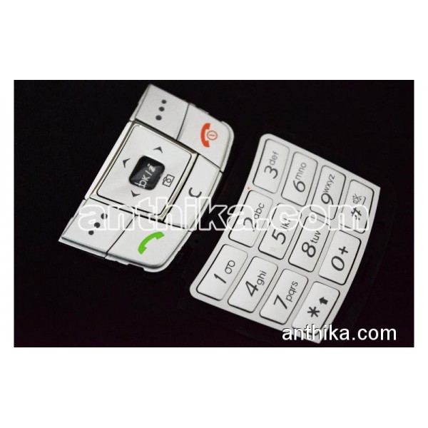 Samsung E250 Tuş Takım Original Keypad Silver Ne...