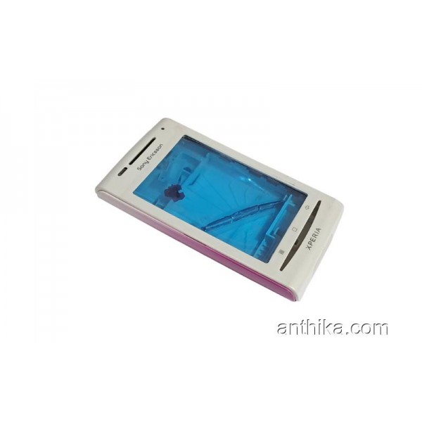 Sony Xperia E15i X8 Kapak Kasa Tuş Full Cover Whi...