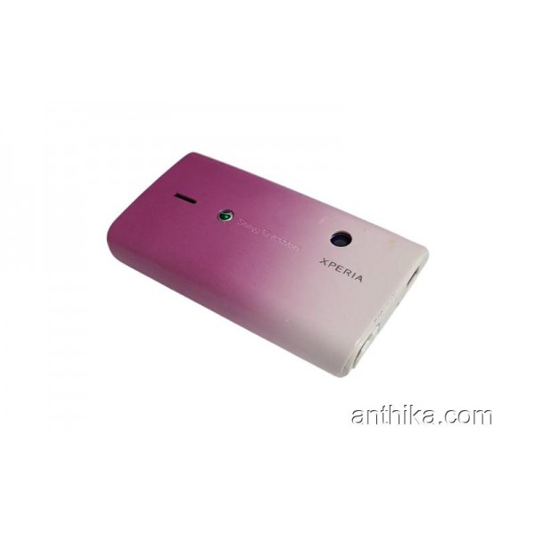 Sony Xperia E15i X8 Kapak Kasa Tuş Full Cover White Pink New
