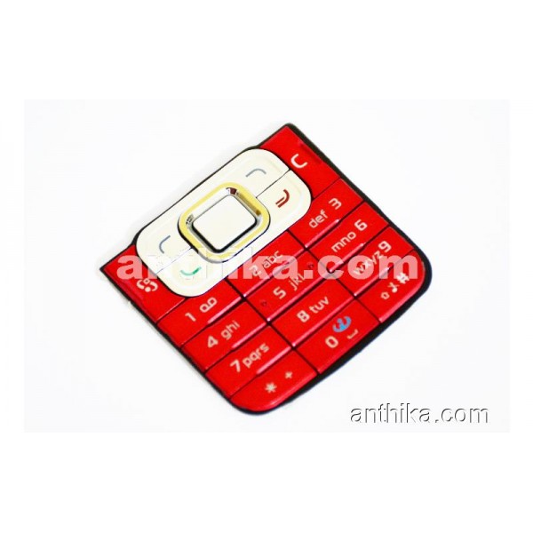 Nokia 6120 Classic Tuş High Quality Keypad Red Ne...