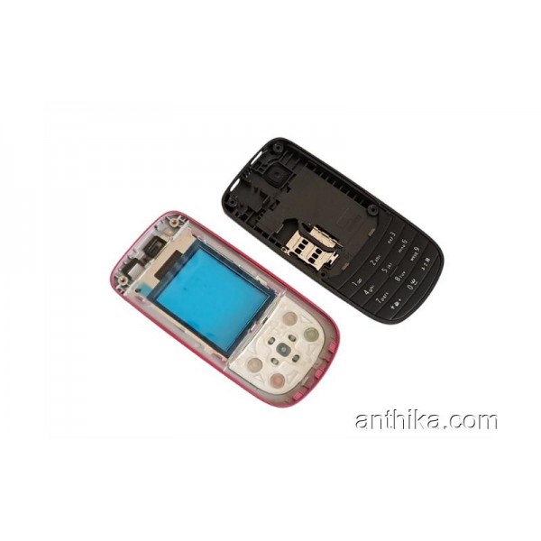 Nokia 2220 Slide Kapak Kasa Tuş High Quality Full Housing Pink New