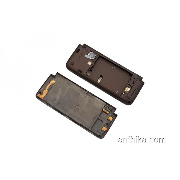 Nokia E90 Kapak Kasa Tuş Flex Tuş Board Original Housing Mocca New