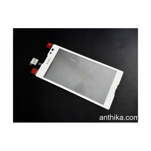 Sony Xperia C C2305 Dokunmatik Beyaz Panel ön Cam...
