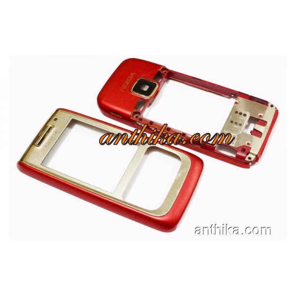 Nokia E65 Kapak Kasa Original Housing Red Used