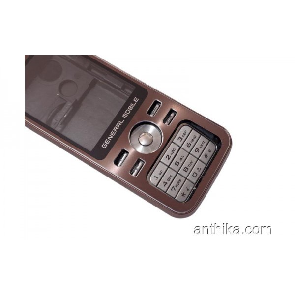 General Mobile DST800 Kapak Kasa Tuş Original Full Housing Brown