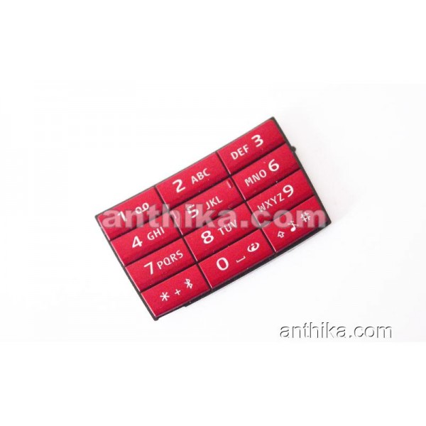 Nokia E66 Tuş Original Numeric Keypad Red New