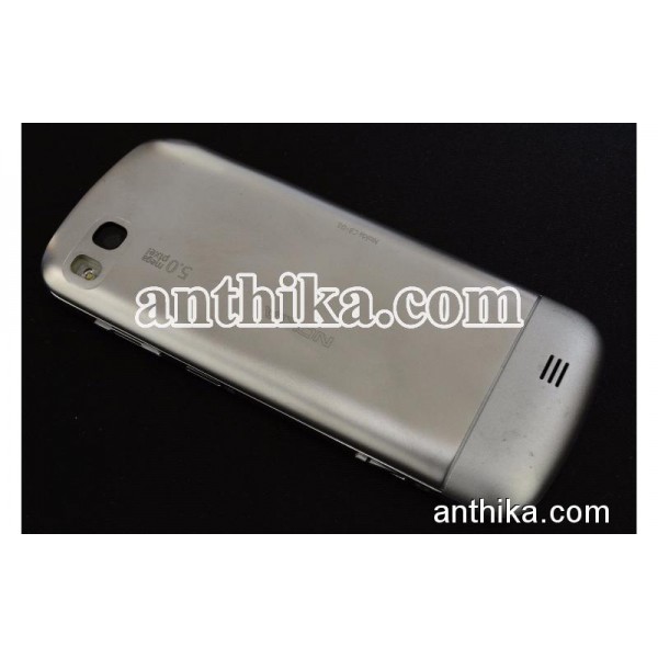 Nokia C3-01 Kapak Kasa Tuş Orjinal Housing Silver Used-1