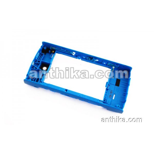 Nokia 5250 Kasa Kapak Original Middle Cover B-Cover Blue Used