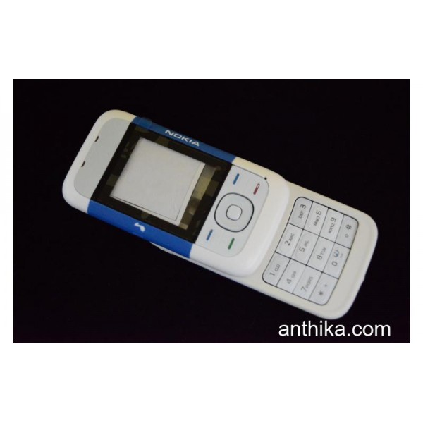Nokia 5200 Kapak Kasa Tuş High Quality Full Housing Blue White New