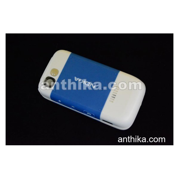 Nokia 5200 Kapak Kasa Tuş High Quality Full Housing Blue White New