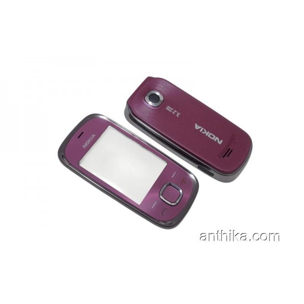 Nokia 7230 Kapak Kasa Tuş Soket Original Full Housing Pink New Condition
