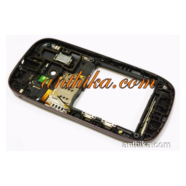 Nokia C7 Kasa Original Middle Cover Frame Brown Used - 1