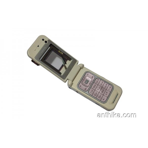 Nokia 7390 Kapak Kasa Tuş Flex Original Full Housing Chreme Pink New