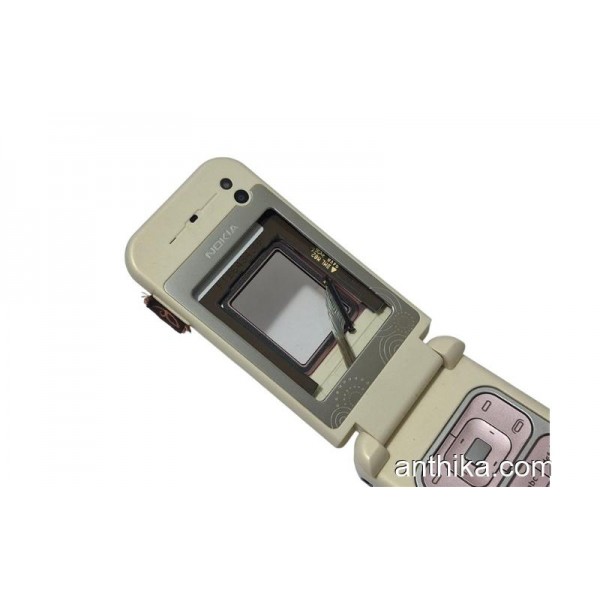 Nokia 7390 Kapak Kasa Tuş Flex Original Full Housing Chreme Pink New