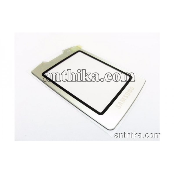 Samsung E490 Lens Cam Original Lcd Glass Silver Ne...