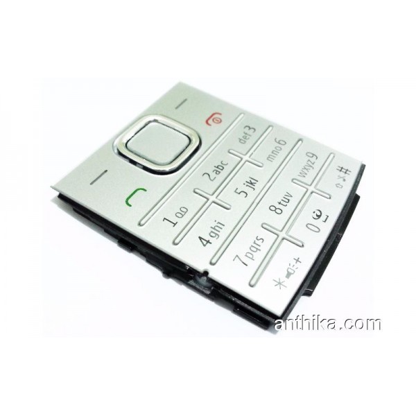 Nokia X2 X2-00 Tuş Orjinal Keypad Silver
