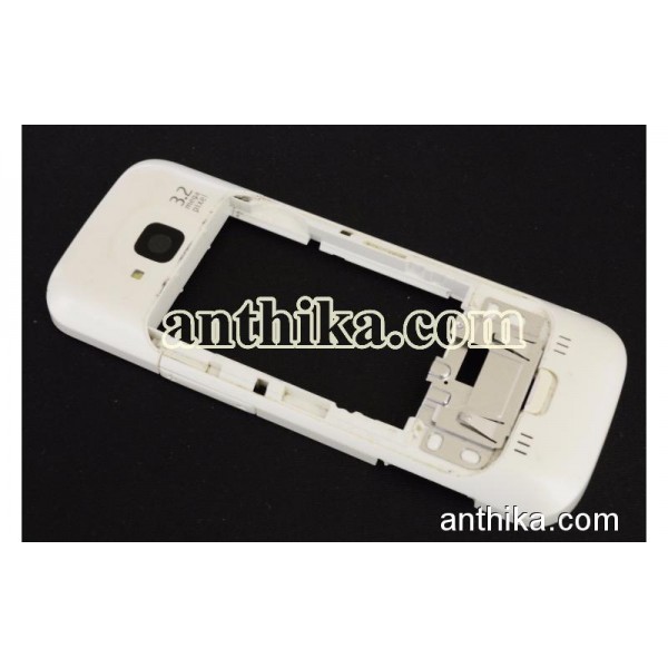 Nokia C5 Kasa Orjinal Middle Cover Frame White Use...