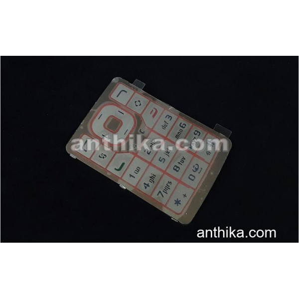 Nokia N76 Tuş Original Keypad Silver Red New