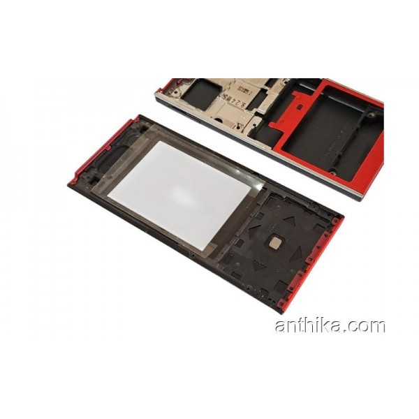 LG BL20 Kapak Kasa Original Full Housing Black with Orange Logo