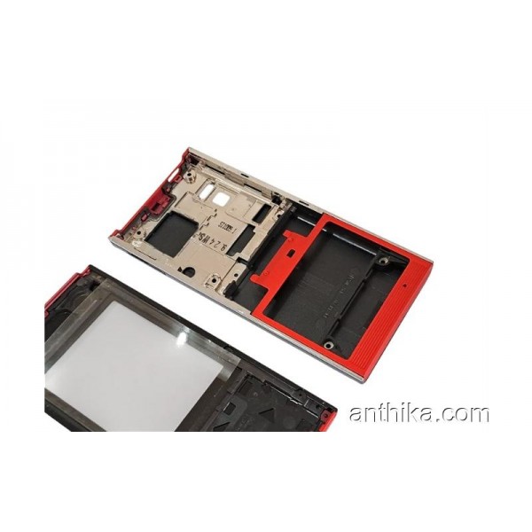 LG BL20 Kapak Kasa Original Full Housing Black with Orange Logo