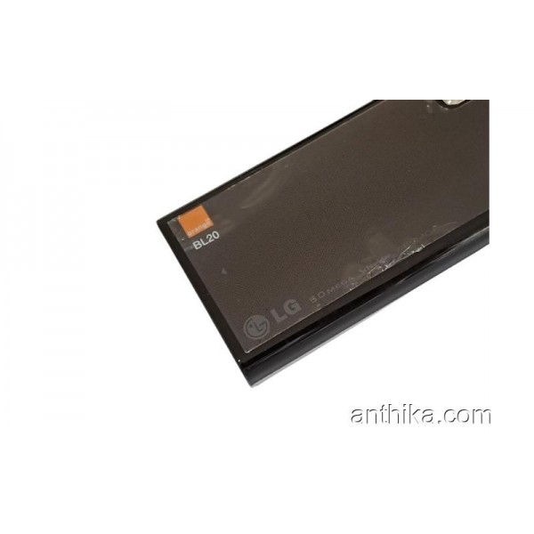 LG BL20 Kapak Kasa Original Full Housing Black with Orange Logo