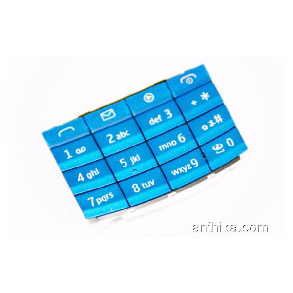 Nokia X3-02 Tuş Orjinal Keypad Blue New