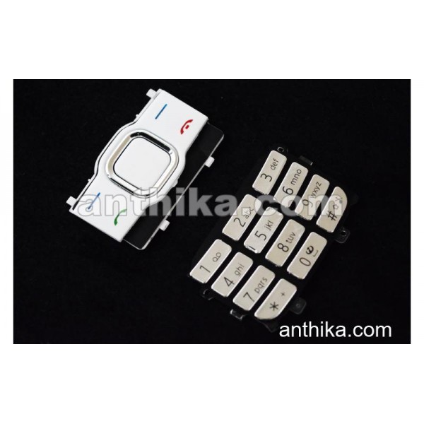 Nokia 7610 Supernova Tuş Original Silver White Ne...