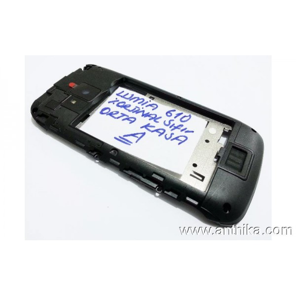 Nokia Lumia 610 Orjinal Orta Kasa Middle Frame Black