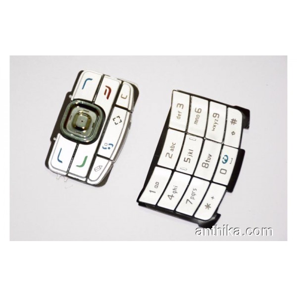 Nokia N80 Tuş Orjinal Kalitesinde Keypad Silver N...