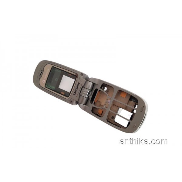 Samsung z140 Kapak Kasa Tuş Original Housing Black with Vodafone Logo