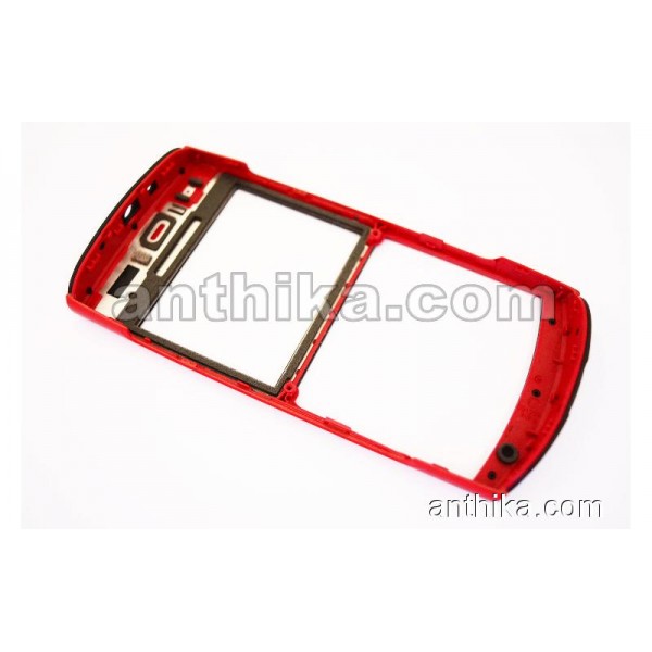 Nokia X2-01 Kapak Original Front Cover Black Red Used