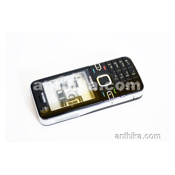 Nokia 6123 6124 Classic Kapak Kasa Tuş Original Full Housing Black Grey