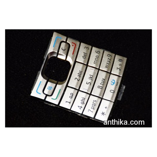 Nokia E50 Tuş Orjinal Kalitesinde Keypad Silver N...